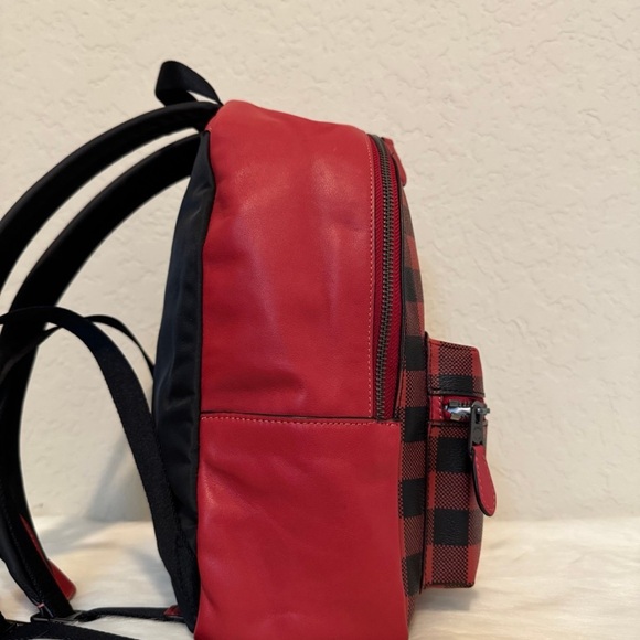 Coach Medium Charlie Backpack With Gingham Print - Picture 5 of 11